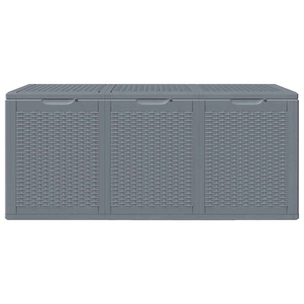 Graue Outdoor-Aufbewahrungsbox Cosita 270 l (PP Rattan)