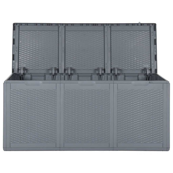 Graue Outdoor-Aufbewahrungsbox Cosita 270 l (PP Rattan)