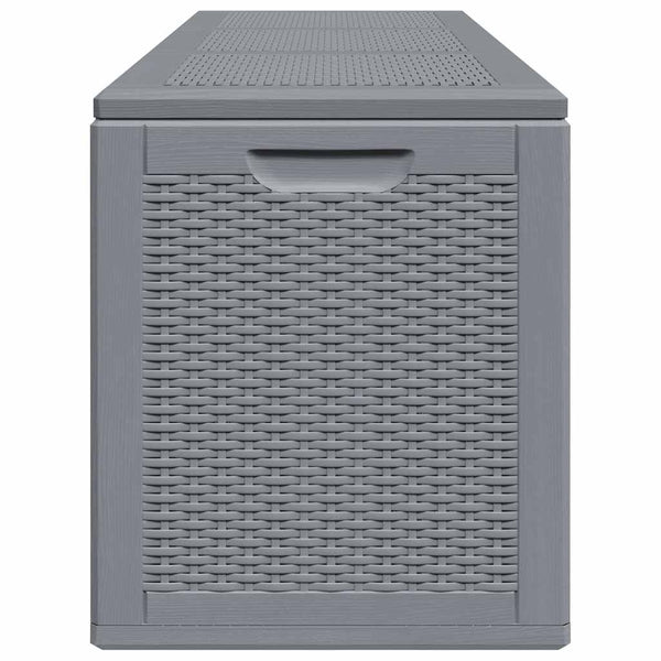 Graue Outdoor-Aufbewahrungsbox Cosita 270 l (PP Rattan)