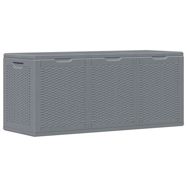 Graue Outdoor-Aufbewahrungsbox Cosita 270 l (PP Rattan)