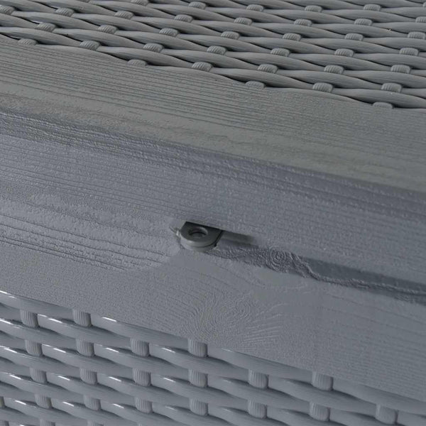 Graue Outdoor-Aufbewahrungsbox Cosita 270 l (PP Rattan)