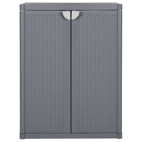 Harmaa ulkosäilytyskaappi Zarandu 65x45x88cm (pp rottinki)