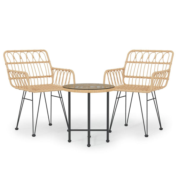 Gartensitzgruppe Leel 3-teilig (Polyrattan)