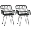 Schwarze Outdoor-Essgruppe Leel (3-teilig)