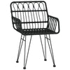 Schwarze Outdoor-Essgruppe Leel (3-teilig)