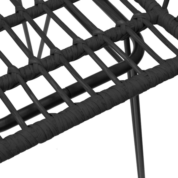 Schwarze Outdoor-Essgruppe Leel (3-teilig)
