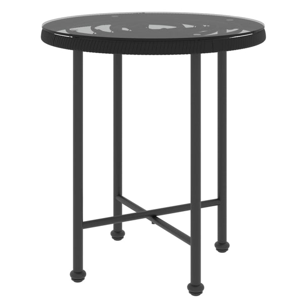 Schwarze Outdoor-Essgruppe Leel (3-teilig)
