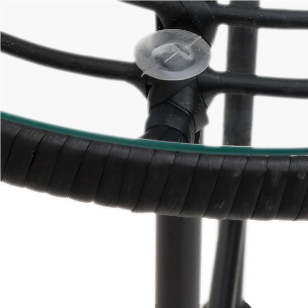 Schwarze Outdoor-Essgruppe Leel (3-teilig)