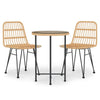 3-teilige Outdoor-Essgruppe Medena (Polyrattan)