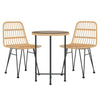 3-teilige Outdoor-Essgruppe Medena (Polyrattan)
