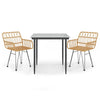 3-teilige Essgruppe Vacanta (Polyrattan)