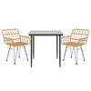 3-teilige Essgruppe Vacanta (Polyrattan)