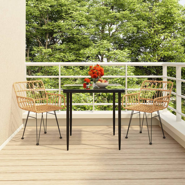 3-teilige Essgruppe Vacanta (Polyrattan)
