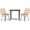 3-teilige Outdoor-Essgruppe Waymon (Polyrattan)