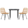 3-teilige Outdoor-Essgruppe Waymon (Polyrattan)