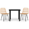 3-teilige Outdoor-Essgruppe Bahman (Polyrattan)