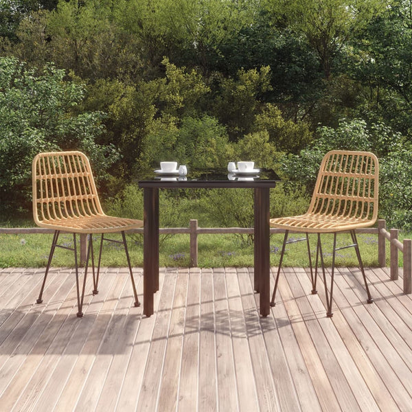 3-teilige Outdoor-Essgruppe Bahman (Polyrattan)