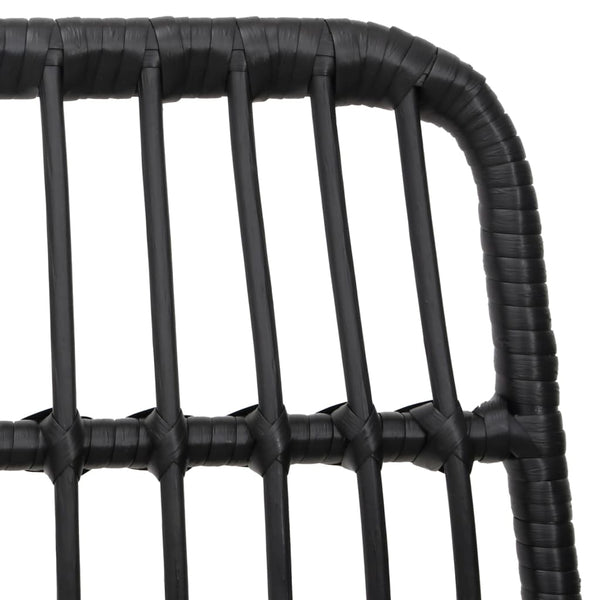 Schwarze Gartenmöbelgruppe Bahman (3-teilig)
