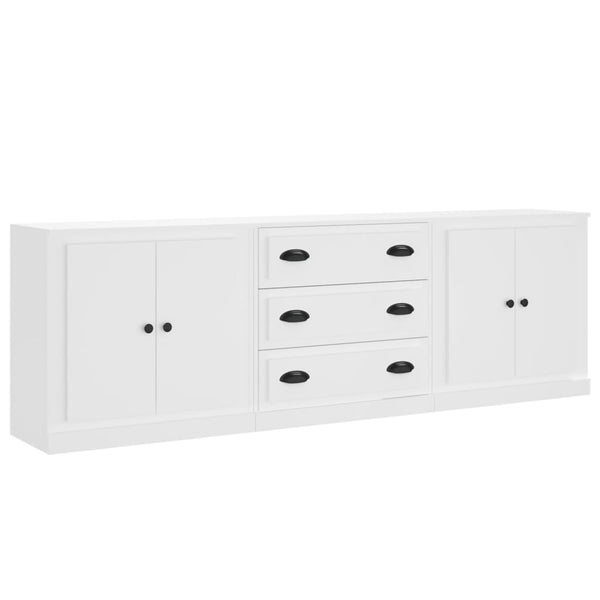Weiße Kommoden Tertuliana (3 Stück Holz)