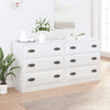 Weißes Sideboard Sahia (2 Stück Hochglanz Holz)