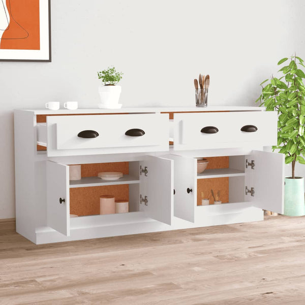 Weißes Sideboard Nefize (2 St. Holz)