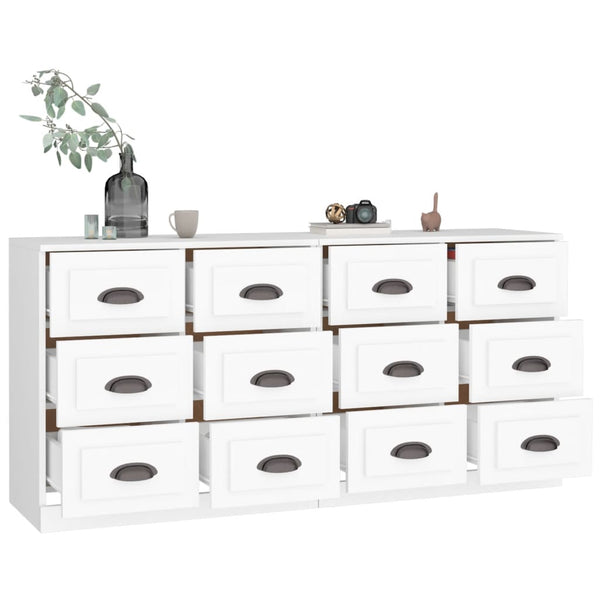 Weißes Sideboard Axenea (2 Stk., Holz)