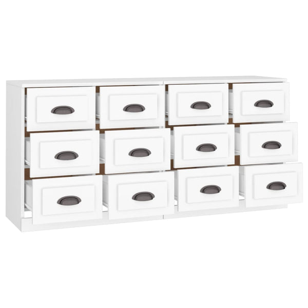 Weißes Sideboard Axenea (2 Stk., Holz)
