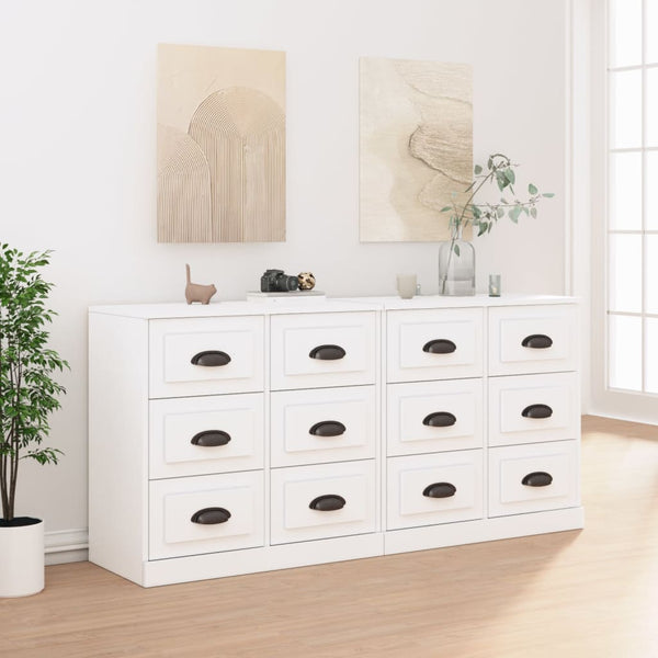 Weißes Sideboard Axenea (2 Stk., Holz)