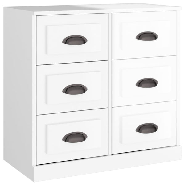 Weißes Sideboard Axenea (2 Stück hochglänzend Holz)