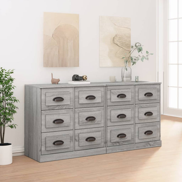 Graue Anrichte Axenea (2 Stück Sonoma Holz)