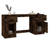 Räuchereichenschreibtisch mit Rollcontainer Panea (Holz)