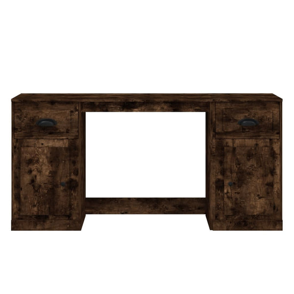 Räuchereichenschreibtisch mit Rollcontainer Panea (Holz)