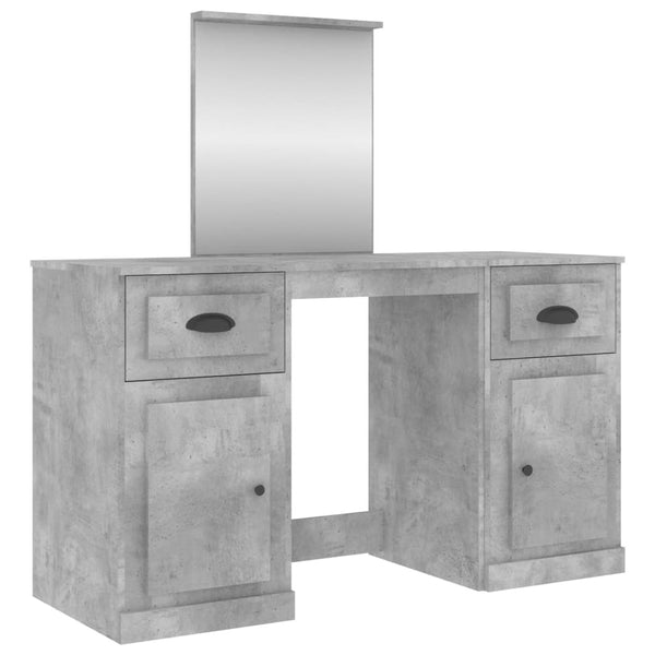 Betongrauer Schminktisch Cernaianu 130x50x132,5cm