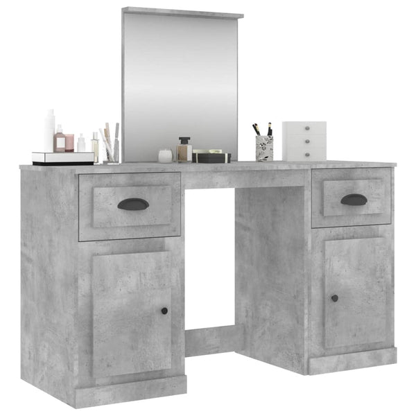 Betongrauer Schminktisch Cernaianu 130x50x132,5cm