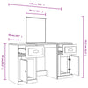 Betongrauer Schminktisch Cernaianu 130x50x132,5cm