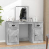 Betongrauer Schminktisch Cernaianu 130x50x132,5cm