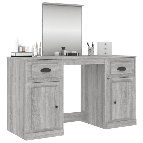 Grauer Schminktisch Cernaianu 130x50x132,5cm