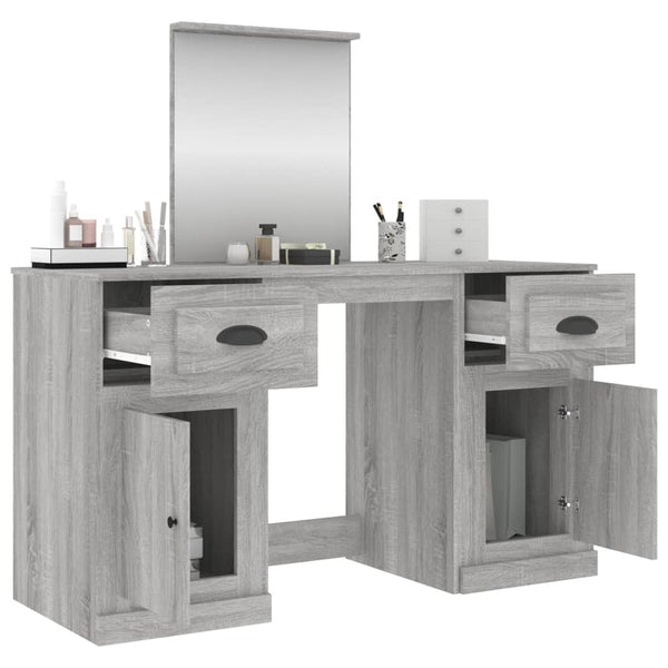 Grauer Schminktisch Cernaianu 130x50x132,5cm
