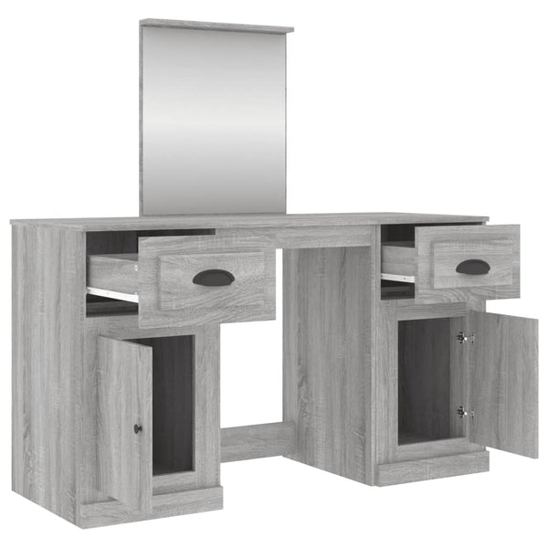Grauer Schminktisch Cernaianu 130x50x132,5cm