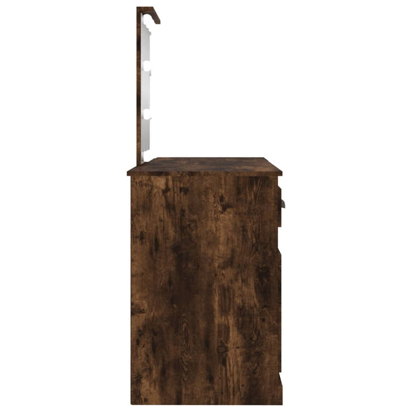 Savutammi peilipöytä led-valoilla Arius 130x50x132,5cm