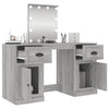 Schminktisch Grau mit LED-Beleuchtung Arius 130x50x132,5cm