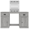 Schminktisch Grau mit LED-Beleuchtung Arius 130x50x132,5cm