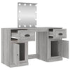 Schminktisch Grau mit LED-Beleuchtung Arius 130x50x132,5cm
