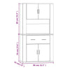 Grauer Schrank Louys (Sonoma-Holz)
