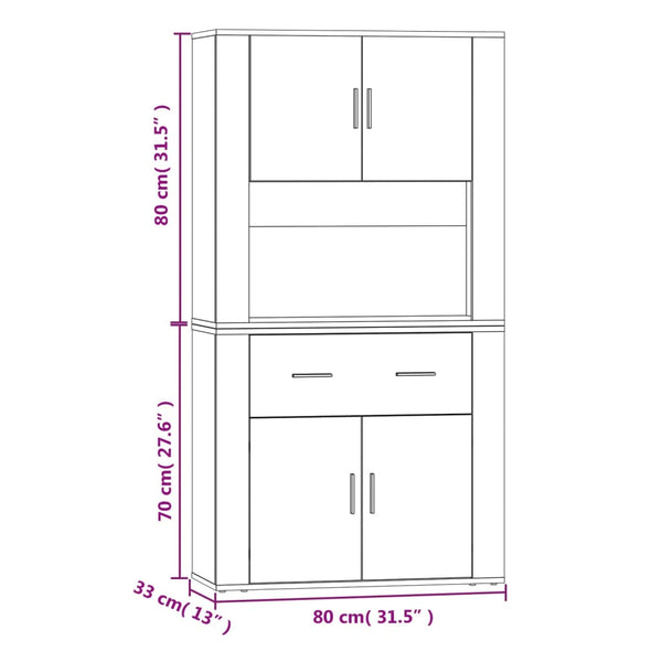 Grauer Schrank Louys (Sonoma-Holz)