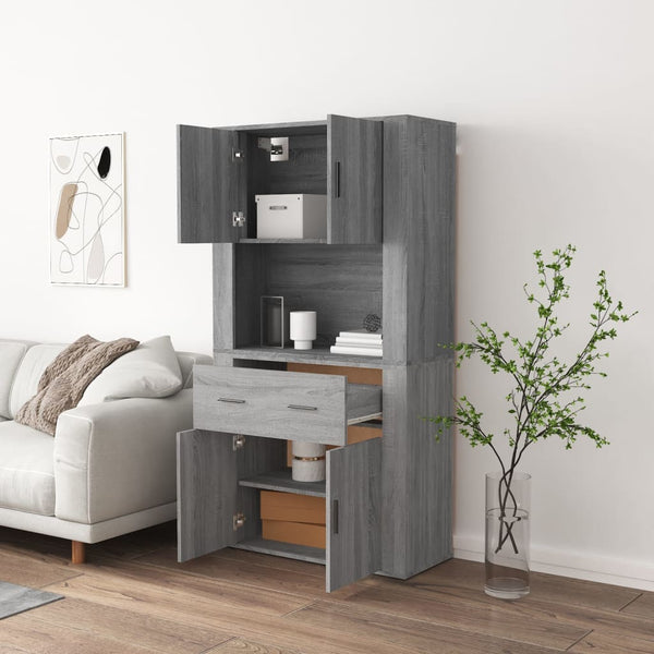Grauer Schrank Louys (Sonoma-Holz)