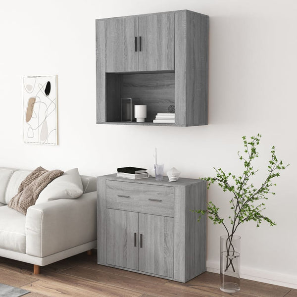 Grauer Schrank Louys (Sonoma-Holz)