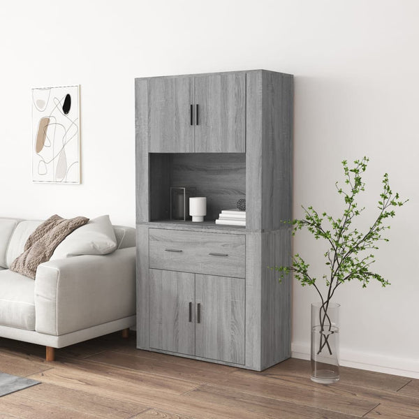 Grauer Schrank Louys (Sonoma-Holz)