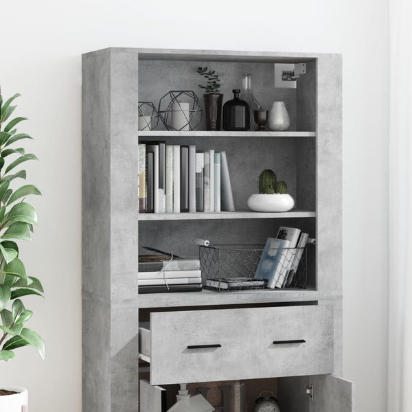 Betongrauer Schrank Rozalaia (Holz)