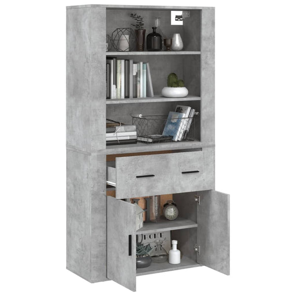 Betongrauer Schrank Rozalaia (Holz)